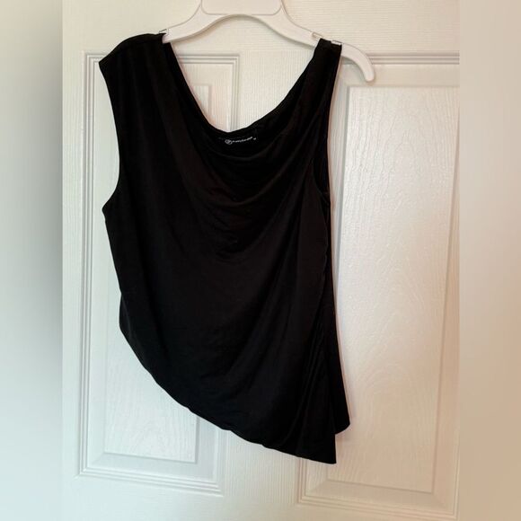 Womens Off The Shoulder Sleeveless One Shoulder Ruched Asymmetrical Y2K crop top - Picture 5 of 10